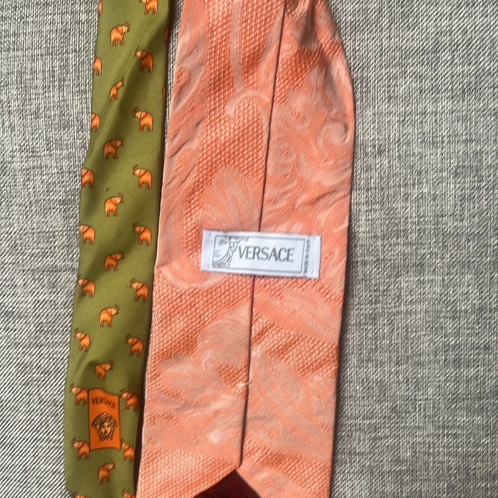 Vintage Versace Split Pattern Ties - image 2